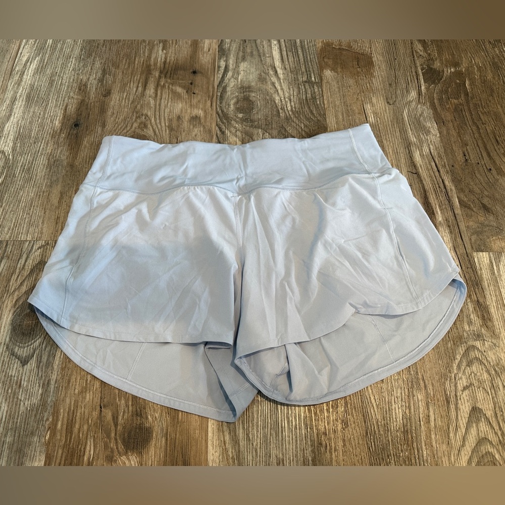 Lululemon Speed Up High-Rise Lined Short 4" Pastel Blue sz 14